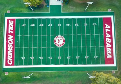 green and white football field