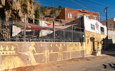 a mural on the side of a building