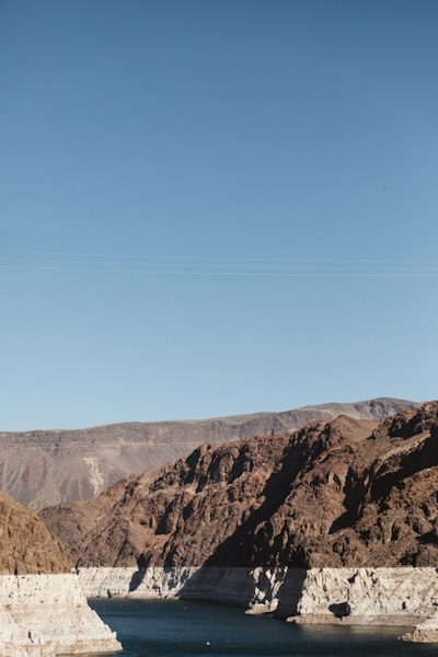 a large body of water surrounded by mountains