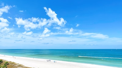 a view of a beach from a high point of view