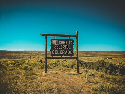a sign in a field