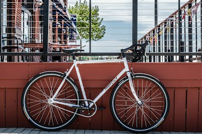 black and white road bike