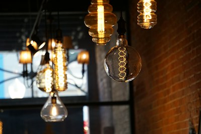 gold and silver pendant lamps
