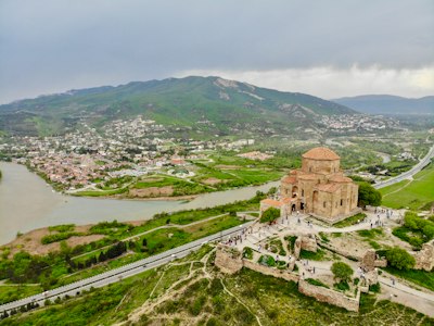 aerial photo of building