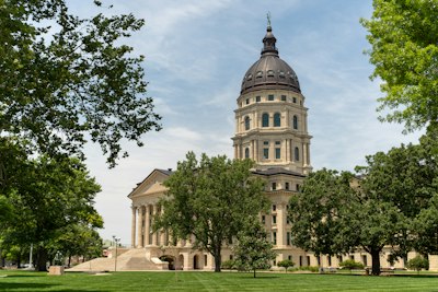 A large building with a dome on top of it