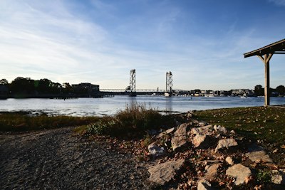A view of a bridge over a body of water