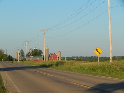a road with a sign on it