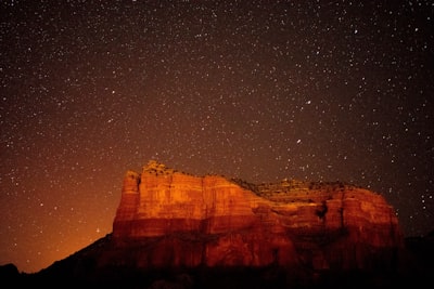 landscape photo of brown mountain