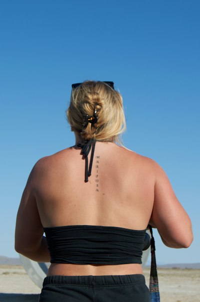 a person wearing a garment