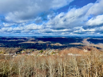 a scenic view of a city in the distance