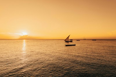silhouette of sailboat